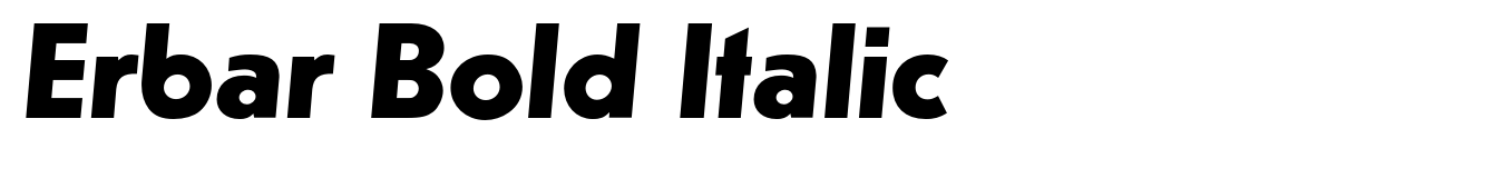 Erbar Bold Italic